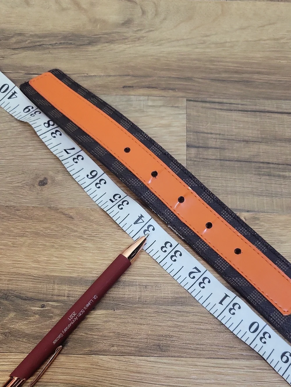MICHAEL KORS Brown Orange Logi Reversible  Belt
